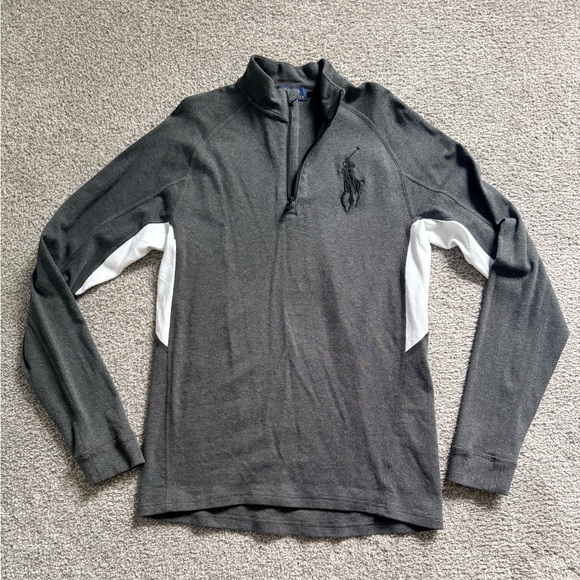 Polo Ralph Lauren Charcoal and White Kids Sweater - Picture 6 of 6